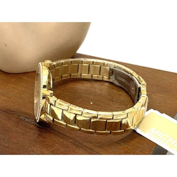 Michael Kors Women's Watch MK1065SET Quartz Mother of Pearl Dial Gold St… - Picture 9 of 14